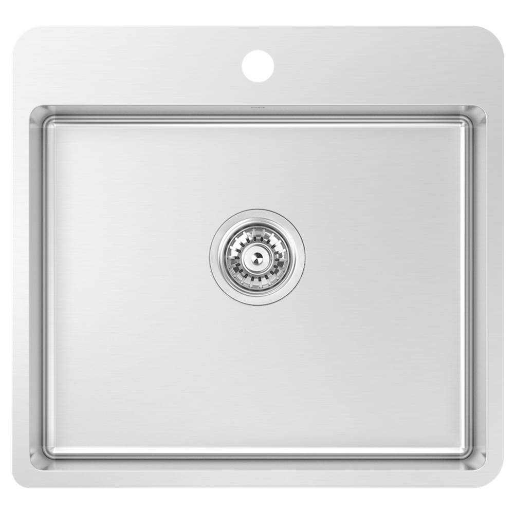 Zomodo Standard Kit - Lucia Single Sink And Accessory Kit - Tap Ledge, 18ga, R15 (inc: bottom grid And cutting board)