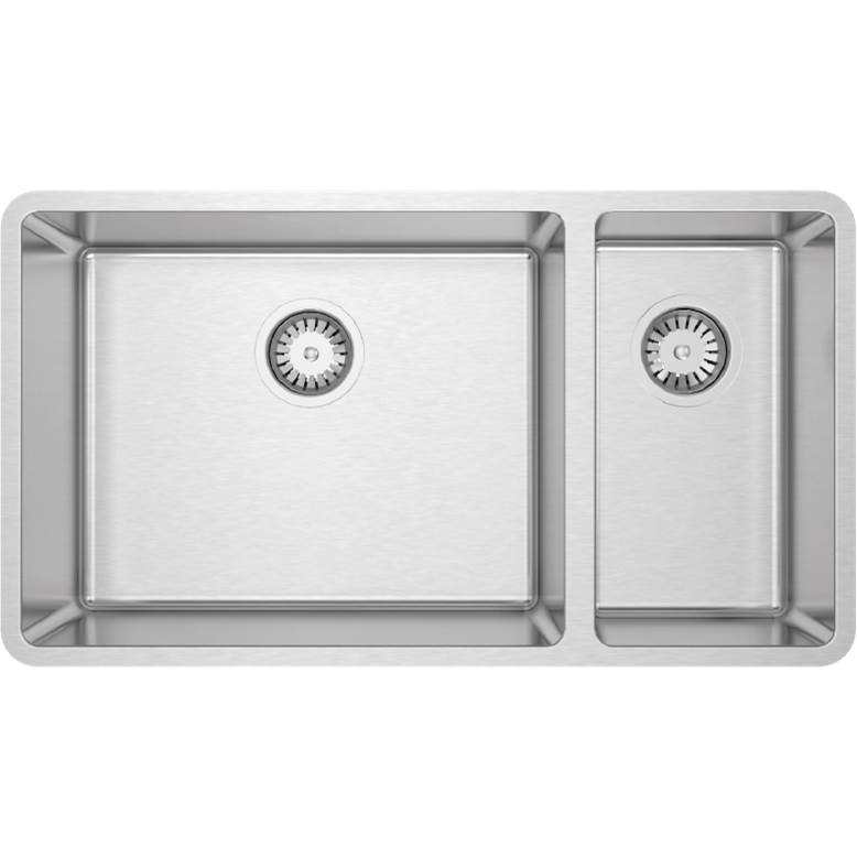 Zomodo Standard Kit - Lucia Double 60/40 Sink And Accessory Kit - Undermount, 18ga, R15 (inc: bottom grids And cutting board)