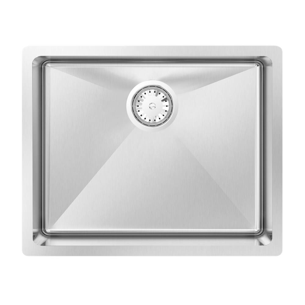 Zomodo Standard Kit - Montego Single Sink And Accessory Kit - Undermount, 18ga, R15 (inc: bottom grid And cutting board)