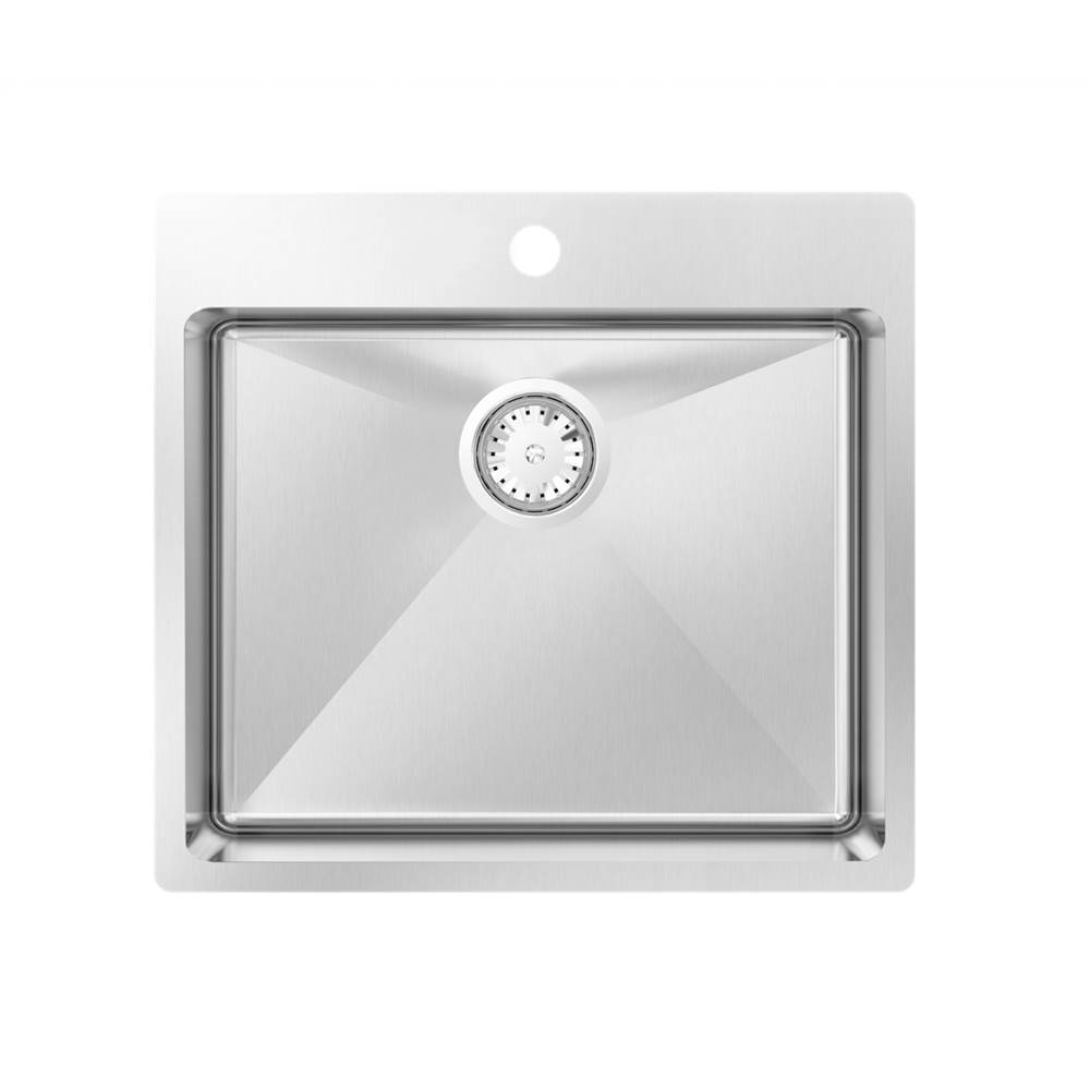 Zomodo Montego Single Sink - Tap Ledge, 18ga, R15