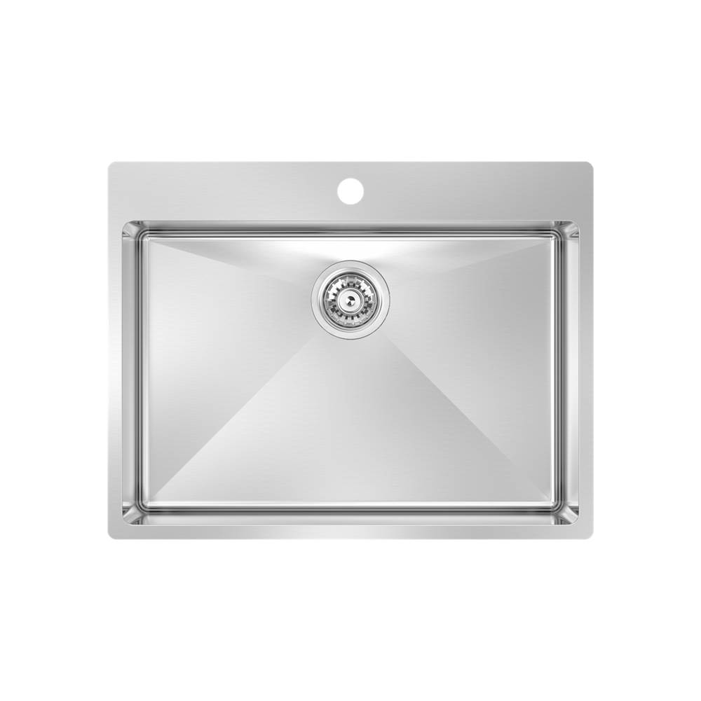 Zomodo Montego Single Sink - Tap Ledge, 18ga, R15
