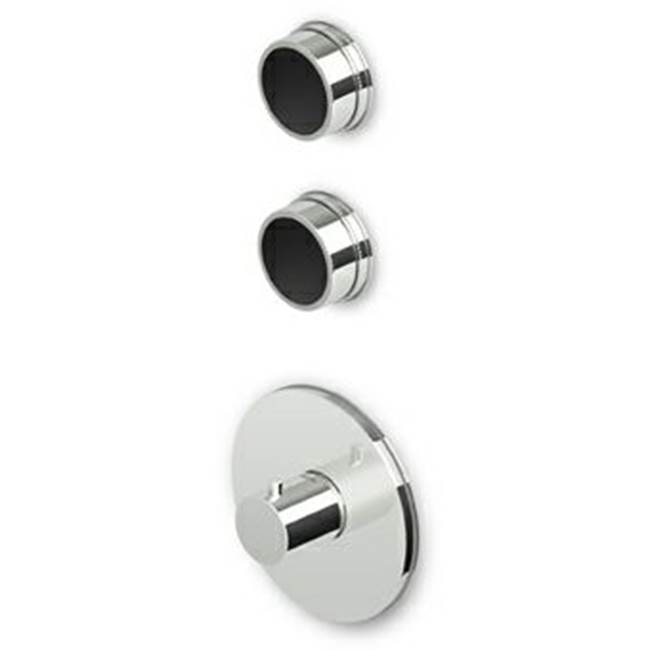 Zucchetti USA Built-in thermostatic shower mixer with 2 volume controls.